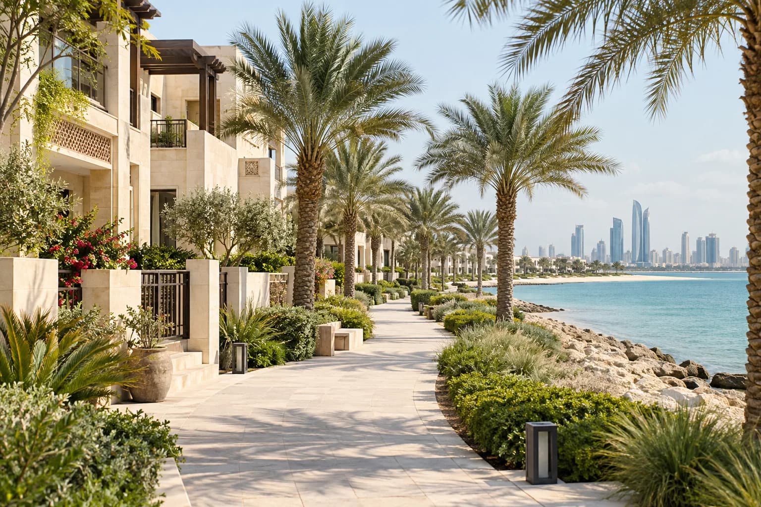 Central Dubai residential skyline
