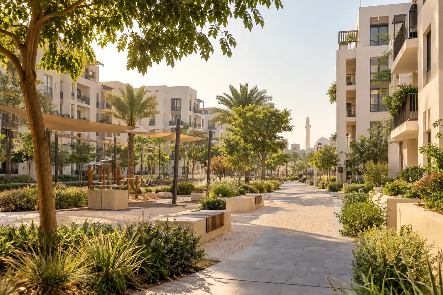 Landscaped Dubai garden community